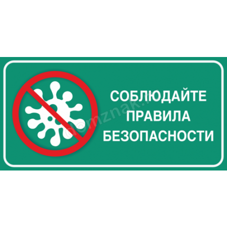 ТК19-017 - Табличка «Соблюдайте правила безопасности»